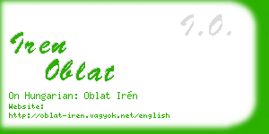 iren oblat business card